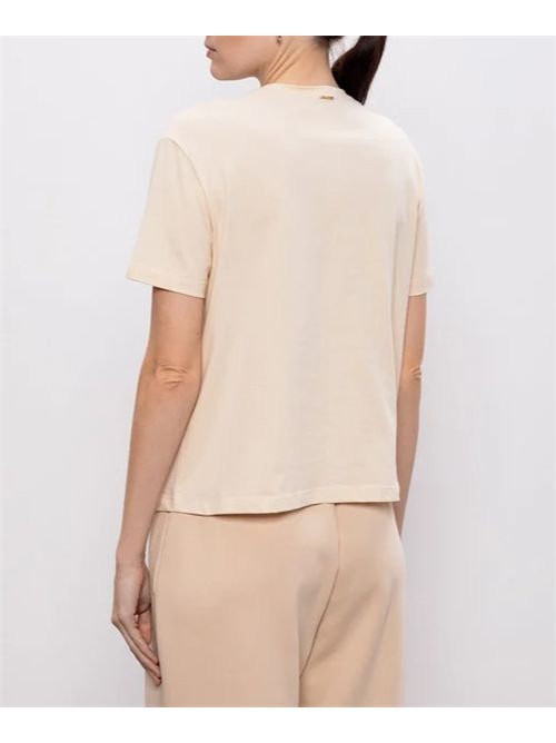 T-shirt beige con ricamo TWINSET | TP2080/07222